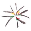 5PCS Handmade Natural Feather Cat Toy Da Bird Refills Interactive
