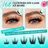 Lash Clusters Wet Look 168Pcs Eyelash Cluster Ultra-Thin Lash Band