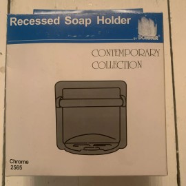 Donner Recessed Soap Holder and Utility Bar in Chrome