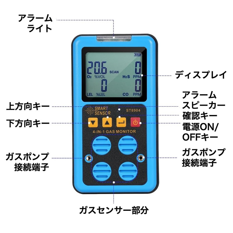 Joman 4 in 1 Gas Detector JT8904 1 Pack
