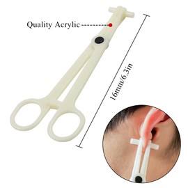 Piercing Clamps - Autdor 25Pcs Piercing Forceps Claw Slotted Disposable Piercing Clamps Septum Forceps for Lip Navel Tongue Belly Ear Nose Piercing Kit Piercing Tools