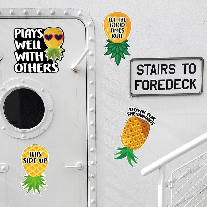 LSCQYYCC-4 PCS Pineapple Magnets - Reusable Pineapple Decorative Magnetic Strips