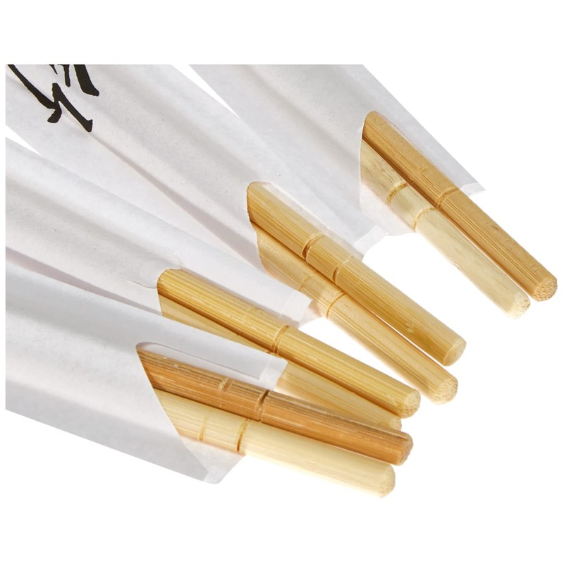 JADE TEMPLE Disposable Bamboo Chopsticks, 21 cm, Packed in Pairs