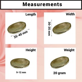 Natural Pyrite Worry Stones – Pyrite Crystal Thumb Worry Stone for Anxiety, Stress – Relaxing and Soothing Balance Stones for Meditation, Stress Relief – Healing Stones and Crystals for Men and Women