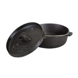 Stansport 2 QT Pre-Seasoned Cast Iron Dutch Oven Flat Bottom (16019-20)
