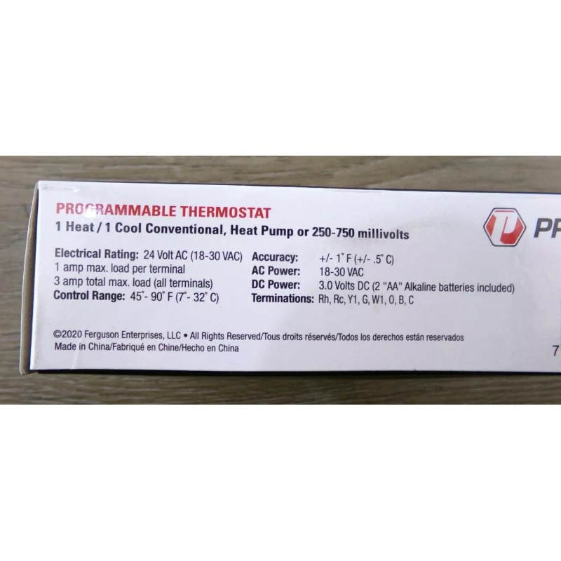 Pro Select New ProSelect 1H/1C Stage Programmable Thermostat - PSTSL11P52