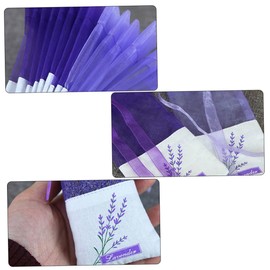 COHEALI Sachet Bags: 15pcs Lavender Sachet Bags Empty Purple Linen Fabric Bags Organza Gauze Bags for Lavender, Spice and Herbs