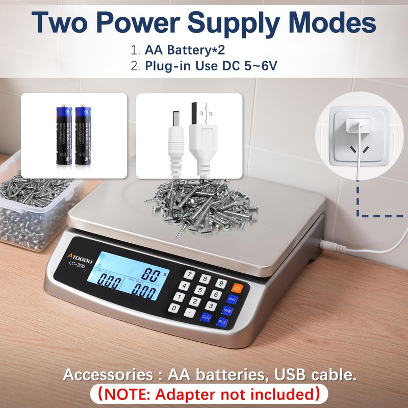 66lb Food Scale, Commercial Kitchen Scale with Price Computing, Plug-in