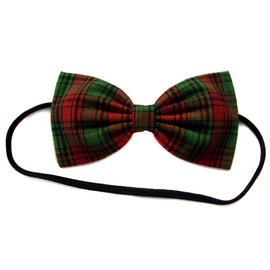 Christmas Hair Bows (Headband, Christmas Plaid)