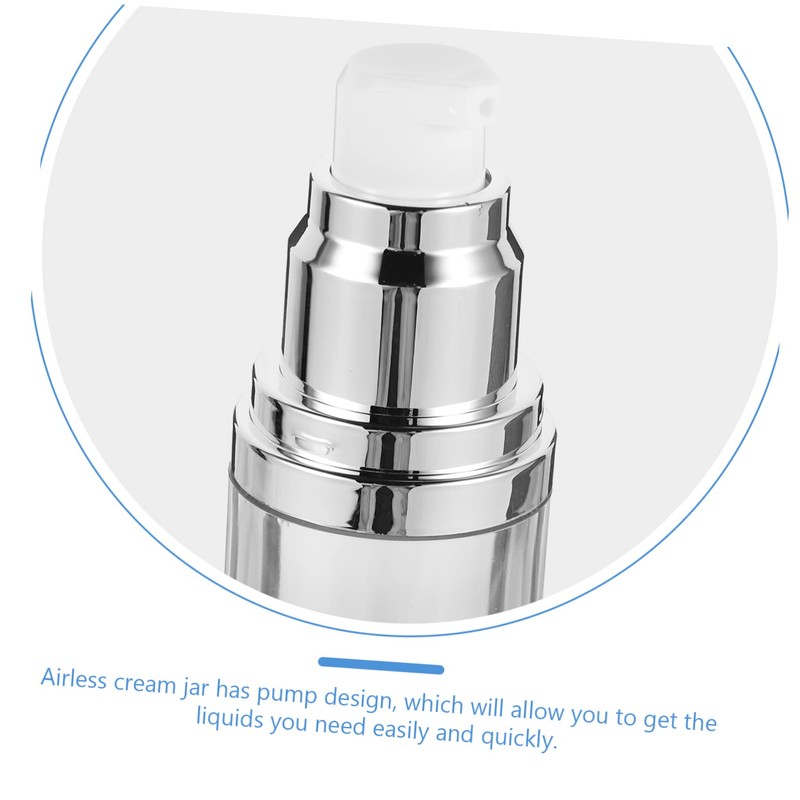 OATIPHO 3Pcs Travel Airless Lotion Pump Bottles Portable Cosmetic Containers
