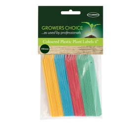 Tildenet 100 mm/ 4 inch Plastic Plant Labels, Multi-Color
