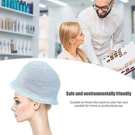 Gorro De Gel De Silicona Para Peluquería, Gorro De Tinte Para Teñir El Cabello, Gorro Resaltador Herramientas De Peinado Con Gancho Para Salón De Belleza, Peluquero Y Uso Doméstico(Azul)
