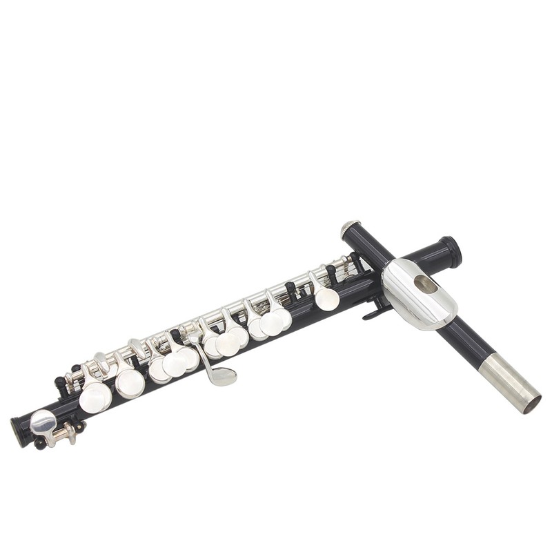 Detachable Silver Plated C Piccolo With Screwdriver PU Leather Box