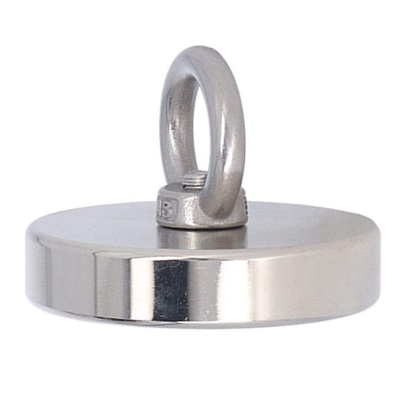 High Power Fishing Magnet NdFeB Stainless Steel Silver Neodymium Fishing