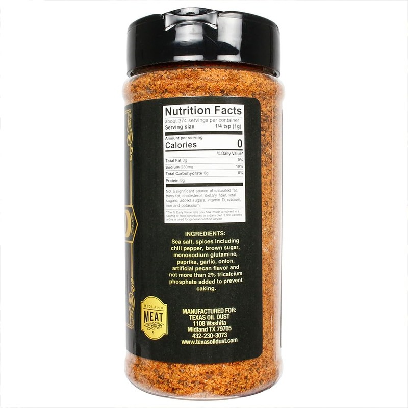 Texas Dust Black Gold All-Natural Seasoning, 1 lb
