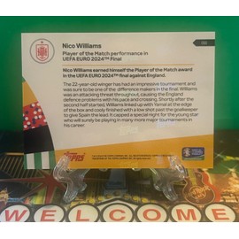 Nico Williams -  Player of the Match - EURO 2024 TOPPS NOW Card 60