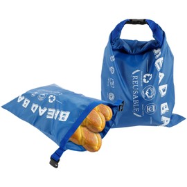 LSCSJUNS 2Pcs Oxford Cloth Bread Bags With Releasing Buckle Zipper Closure Sourdough Bread Bags Reusable Oil Proof Bread Storage Bags for Bakery Supplies and Food Storage