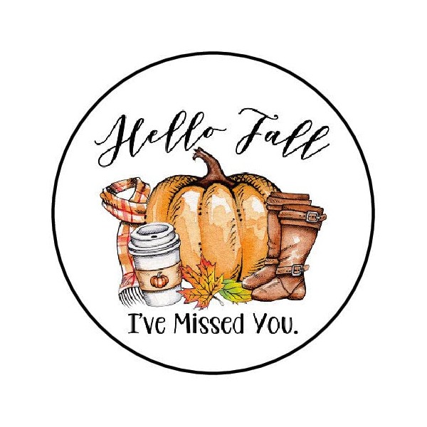 Stickers Decals Decorative 48 Hello Fall Envelope Seals Labels Stickers