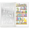 ORIGACH Books and Bookshelves Reusable Stainless Steel Template Metal Stencil