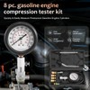 ZEAJSRU Engine Compression Tester Kit 8PCS, 0-300 PSI Cylinder Pressure