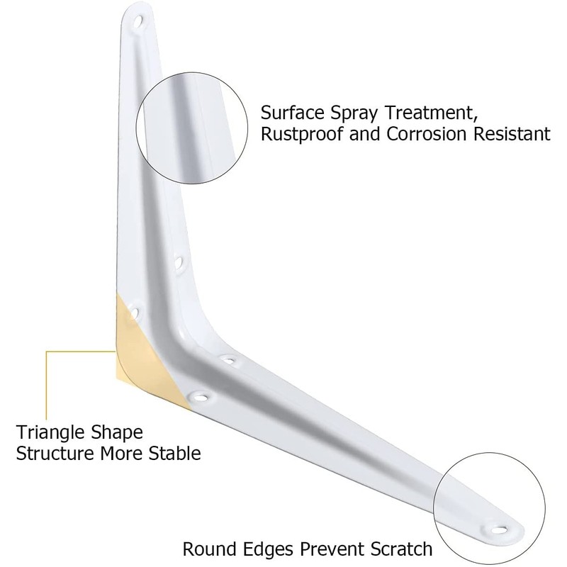 TERF® London Shelf Bracket White 200mm X 150mm (8 X