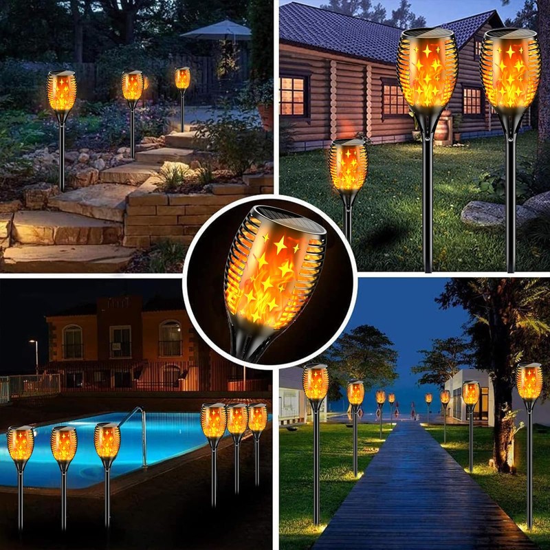 YoungPower 43'' Large Solar Torch Lights Flickering Flames Torches, Waterproof