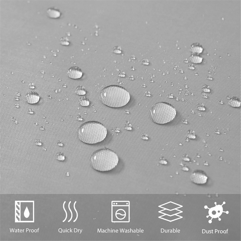 No Hook Extra Wide Shower Curtain,Polyester Fabric Shower Curtain Liner