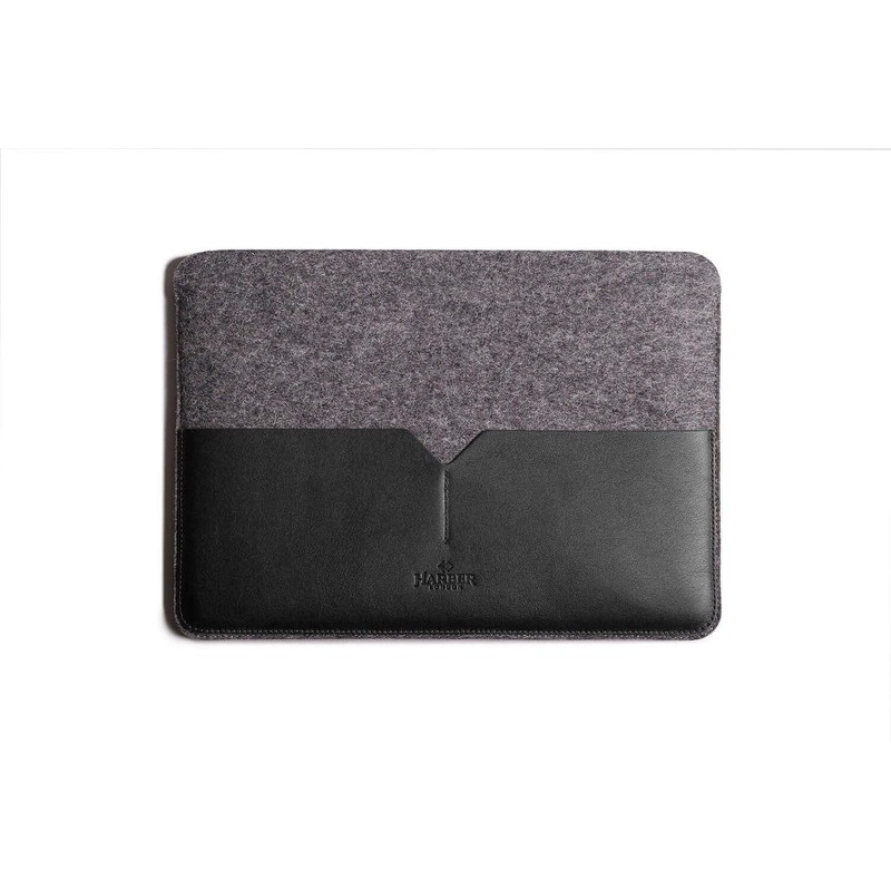 Harber London Classic - Leather and felt Laptop Sleeve (Macbook