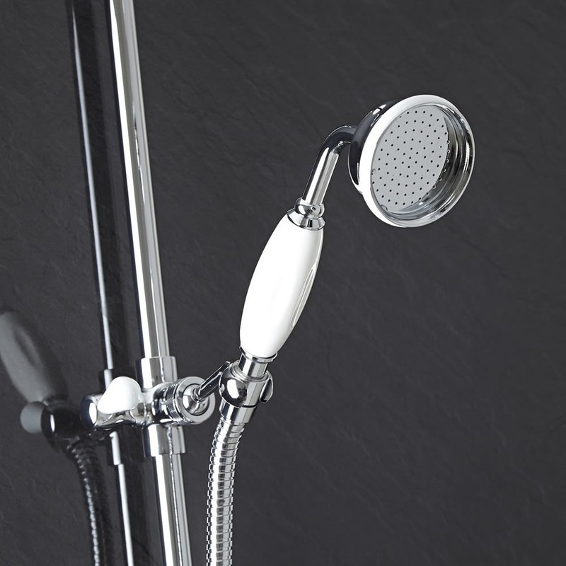 VeeBath Brass Shower Head, Traditional Telephone Style Handheld Showers- Chrome