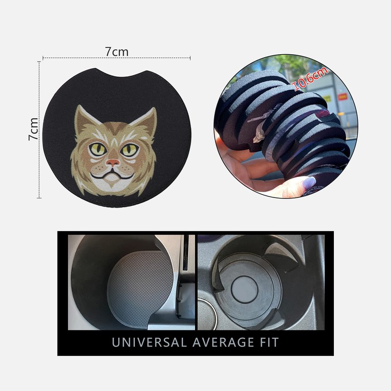 FUN LAVIE Car Coaster 12 Pack Car Cup Holder Coaster