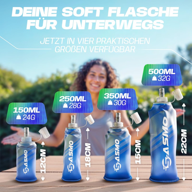 SASMO Soft Flask 2 x 500 ml BPA-Free & Ultralight
