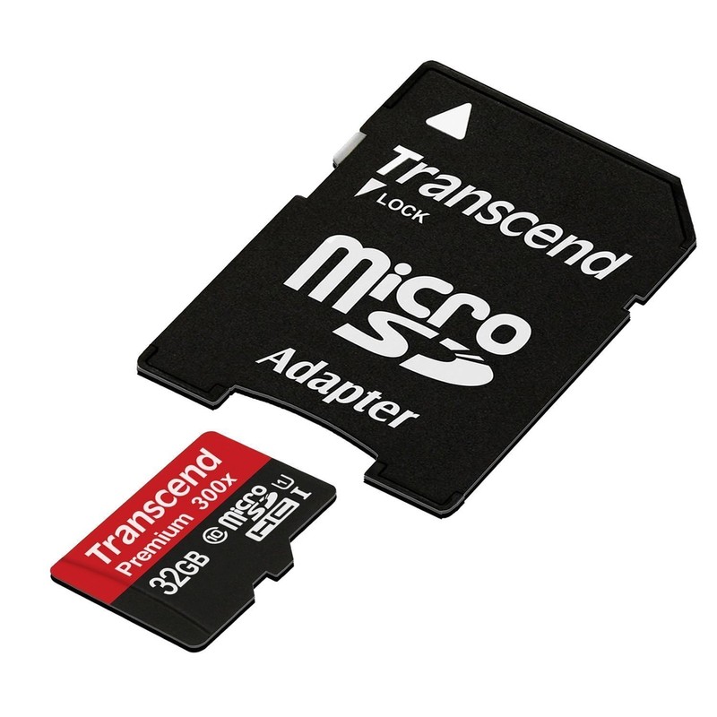 Transcend 32GB Premium MicroSDHC Class 10 UHS-I Memory Card -