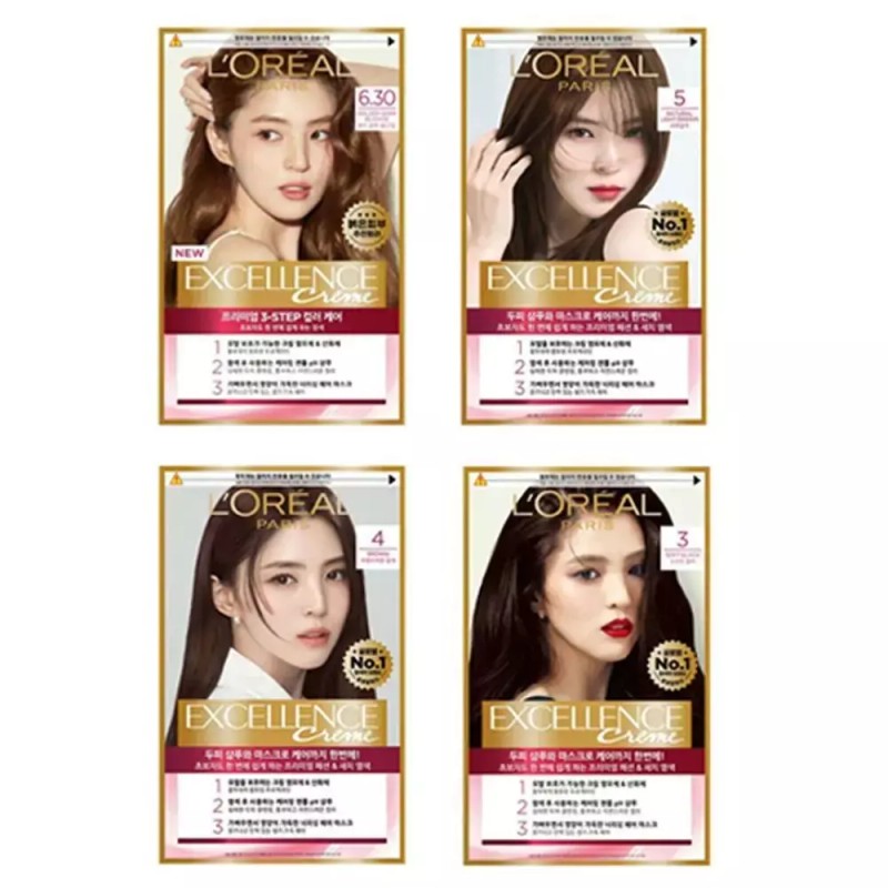 L'Oréal 로레알 엑셀랑스 크림염색제120ml 색상선택1 [6.30호] L'Oreal Excellence Cream Hair
