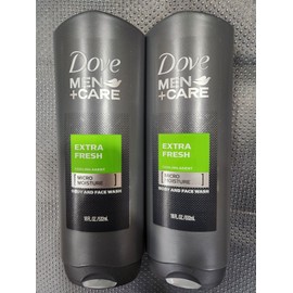 Dove NEW 2 DOVE MEN + CARE EXTRA FRESH BODY AND FACE WASH 18 FL OZ EA. MICRO MOISTURE