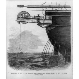 Special Label Photo:U.S.S. Naigara, second attempt to lay the trans-oceanic cable 1858