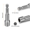 sourcing map 5pcs Hex Nut Driver Drills Bit 3/8" 6-Point