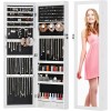 ANTONIA Lockable Jewelry Cabinet w/ Full-Length Mirror Wall Door Mount