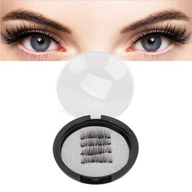 Magnetische Wimpern, 4 Stück kleberloser magnetischer Wimpernapplikator für Make-up-Anfänger