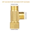 Breezliy Brass Angle Stop Add-A-Tee Valve, 3/8-Inch Compression Inlet x