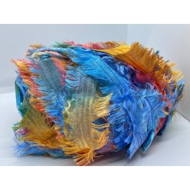 ICE Pergamon #65301 Rainbow II Ice Bulky Wide Nylon Feather Eyelash Yarn 50gr 54ds