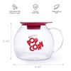 Original Microwave Micro-Pop Popcorn Popper, Borosilicate Glass, 3-in-1 Silicone Lid,