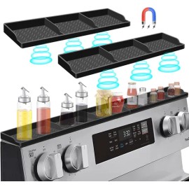 Estante Magnetico De Especias Para Estufa Organizador Cocina Negro