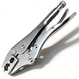 V-Grip Type Hose Crimper Tool, 2 Opening 2 Dies for 1/4 In And 3/16 In Hose, Hose Ferrule Crimping Tool, Hose Fitting Crimper, Air Hose Repair Kit for Torch Hose/Air Hose Etc