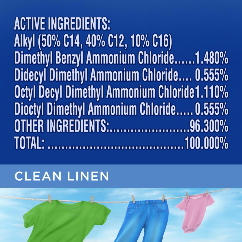 Clorox Laundry Sanitizer, 0% Bleach, Color Safe, Clean Linen, 42