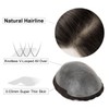 Topunique Toupee for Men with 0.03mm Ultra-Thin Skin Base 8x10
