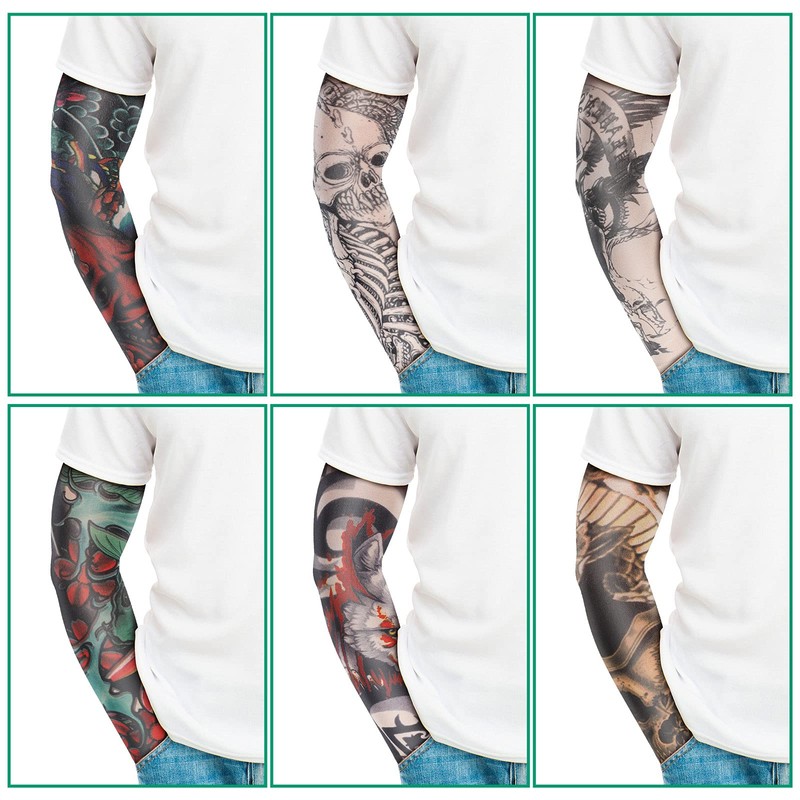 BBTO Tattoo Sleeve Set Fake Sun Cream Arm Warmers Pack