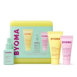 BYOMA So Clear Set - Set de Cuidado de la Piel para Reparación de Barrera para Piel Propensa al Acné - Limpiador Cremoso en Gel, Suero Facial Clarificante y Crema en Gel Hidratante - Desobstruye los