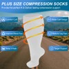 4 Pairs Plus Size Compression Socks for Women & Men,