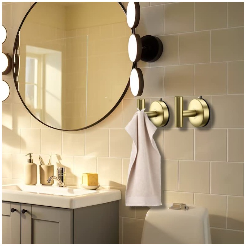 DGYB Large Suction Hooks for Bathrooms - Gold Towel Hooks