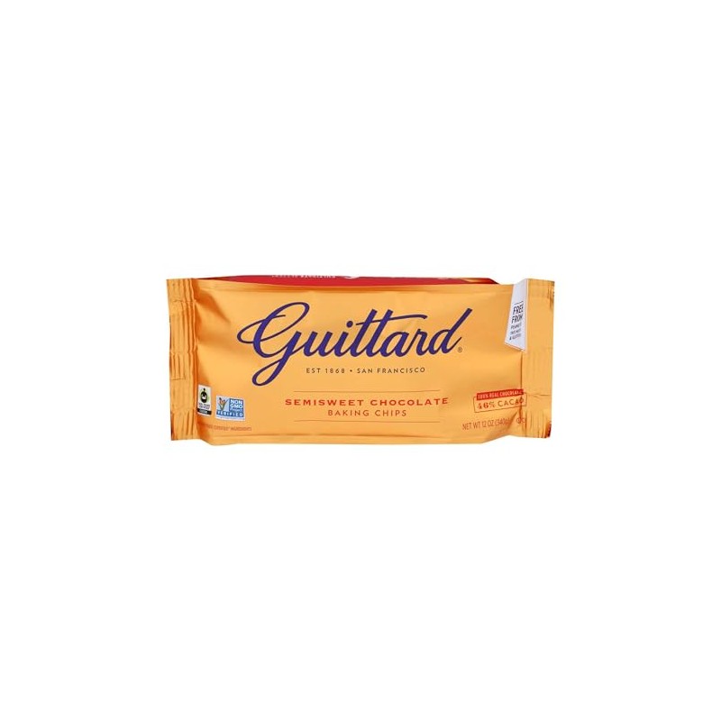 Guittard Baking Chips, Semi Sweet Chocolate, 12 oz